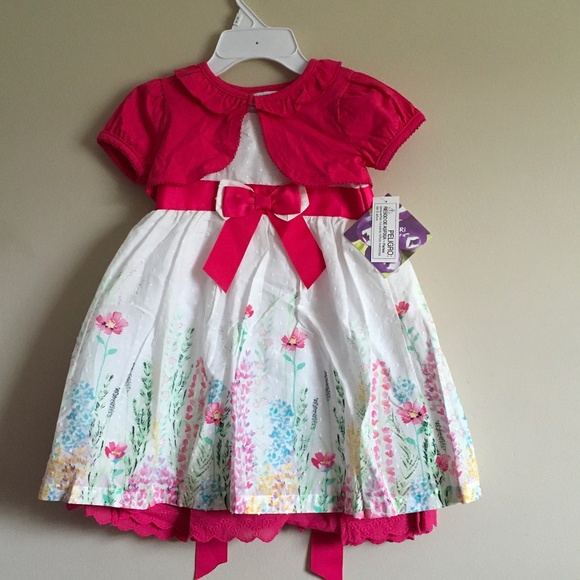Blueberries Boulevard 2 pieces Shrug &  Dress Set Toddler Girl size 4T. - Picture 1 of 14